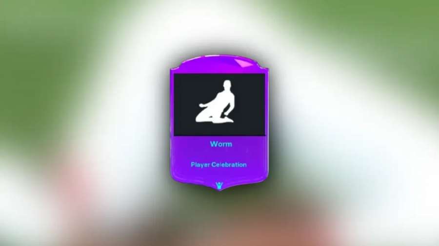 The Worm celebration card showing purple rarity player celebration reward