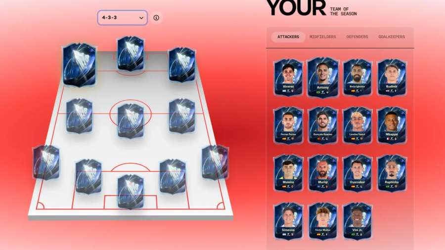 La Liga TOTS voting interface in FC 26