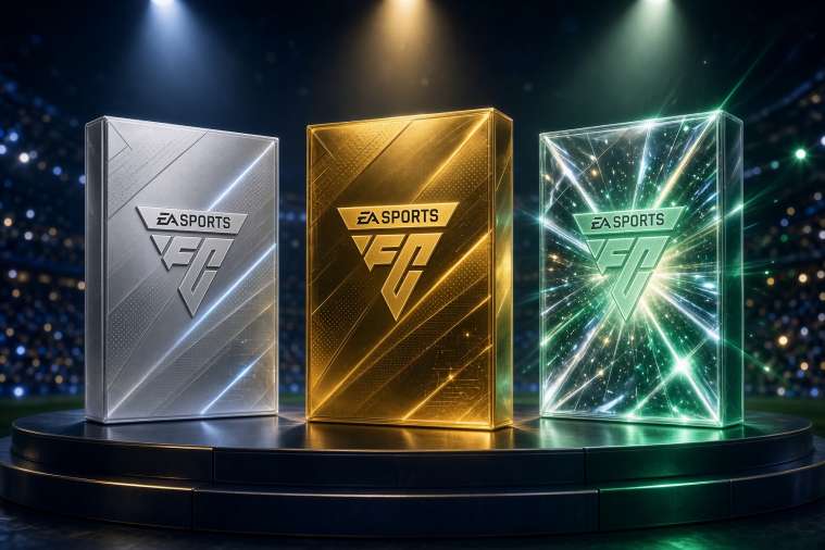 FC 27 Standard, Ultimate and Ultimate Plus edition boxes